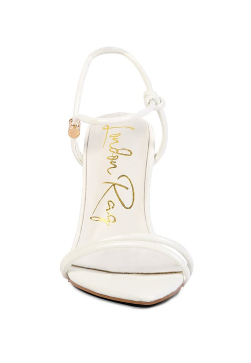 HIGH PORCH DRAWSTRING BAND HIGH HEELED SANDAL