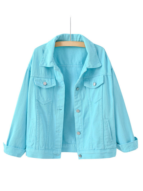 Women's New Colorful Large Size Denim Jacket